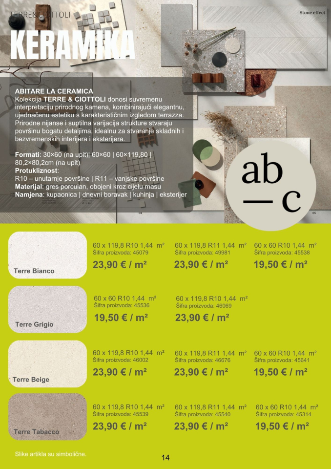 14) Keramičke pločice ABITARE LA CERAMICA