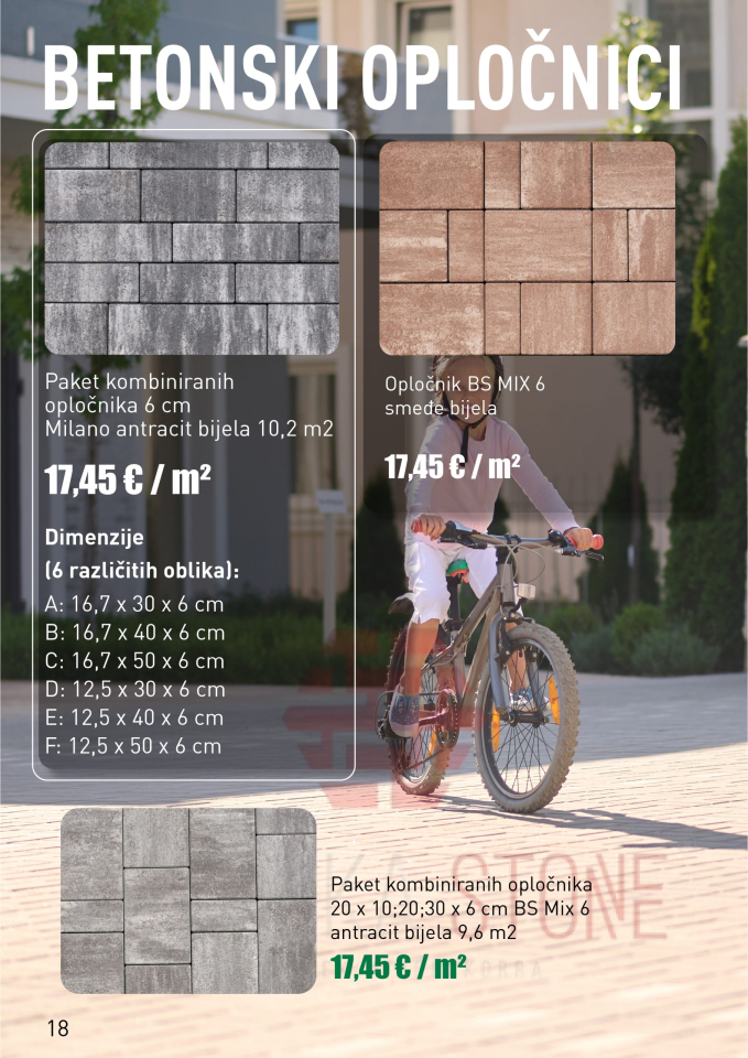 18 BETONSKI OPLOČNICI