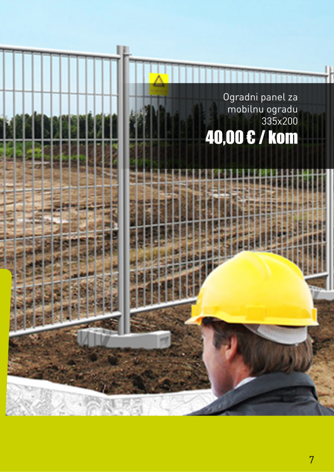 7) OGRADNI PANEL ZA MOBILNU OGRADU