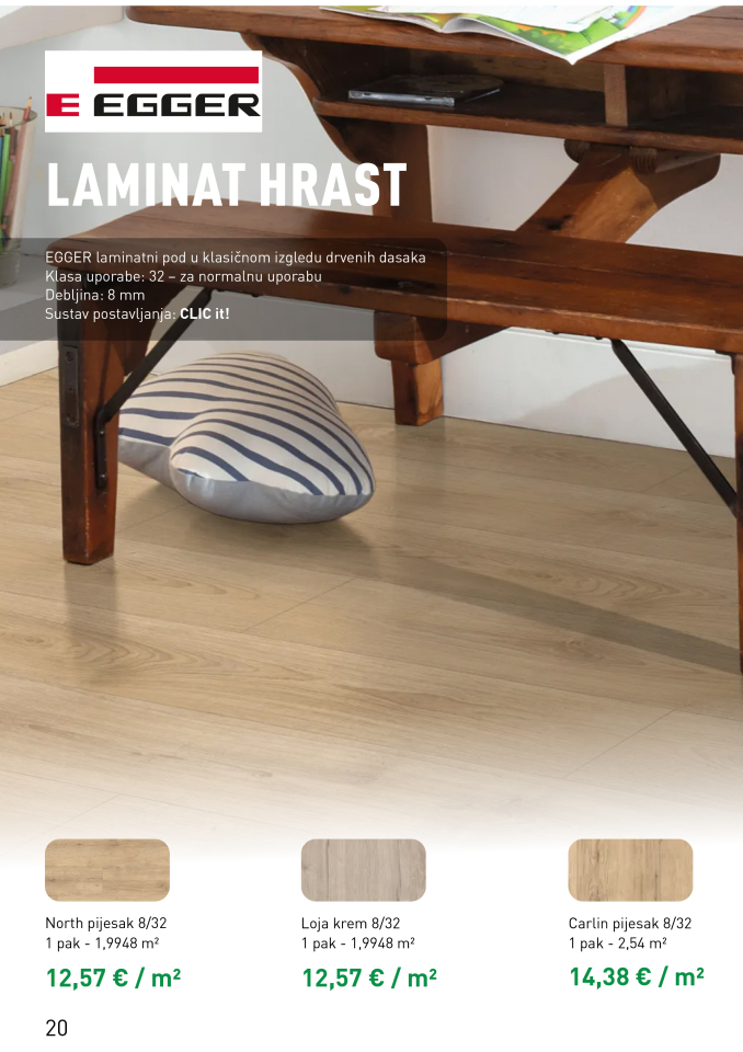 20) EGGER LAMINAT HRAST